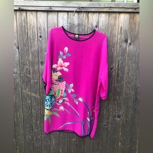 Fuchsia silk tunic